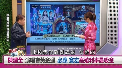 財經週日趴(影)/陳建全:避險資金將湧向演唱會經濟 一檔殖利率上看10%