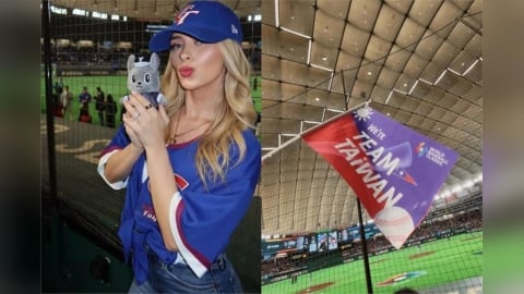 【WBC】費仔滿貫砲點燃東蛋！辣妻漢娜現身應援　IG高舉國旗Team Taiwan