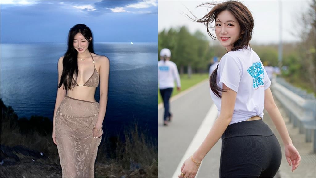 安芝儇海邊辣穿洞洞裝「前後大中空」！下身高開衩炸出「蜜桃大麻糬」畫面曝光