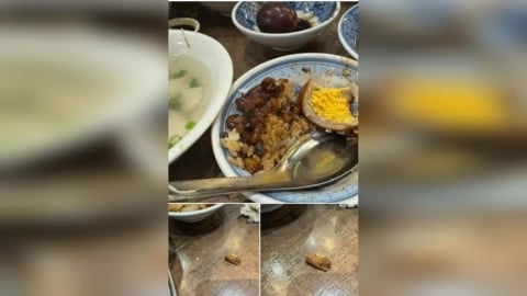 扯！台北萬華必比登名店「小王煮瓜」滷肉飯有菸頭　衛生局：限期改善