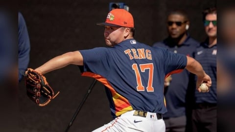 MLB／春訓首度先發！鄧愷威拚輪值窄門　太空人主帥讚橫掃球、暗示開季定位