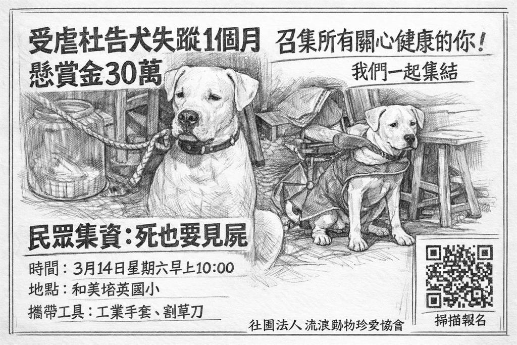 快新聞／彰化飼主虐打杜告母犬「健康」！動保處開罰後失蹤月餘　草叢堆找到已成白骨