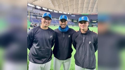 日職(影)／必須衝北海道！火腿PO林家正、孫易磊、古林睿煬「台灣隊三本柱」大合照