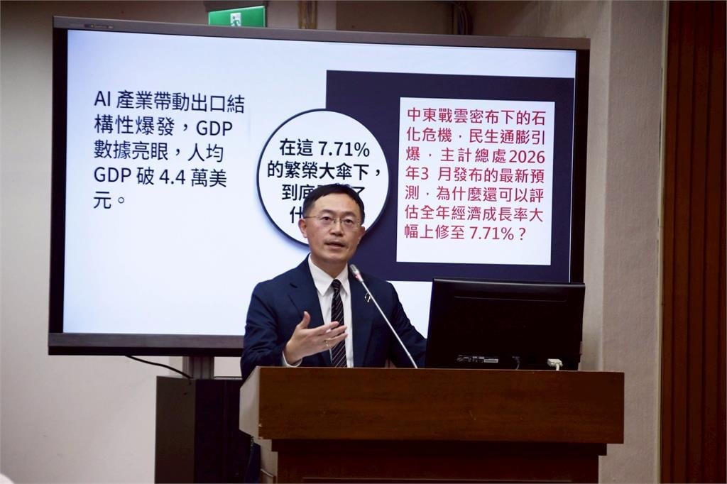 快新聞/經濟成長7.71%預測太樂觀?李坤城憂中東戰事成黑天鵝