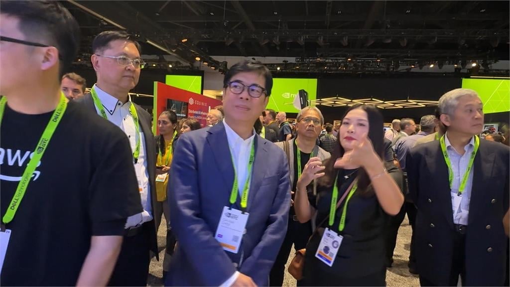 陳其邁受邀輝達GTC大會 一旁坐鴻海劉揚偉「兩人互動」曝光