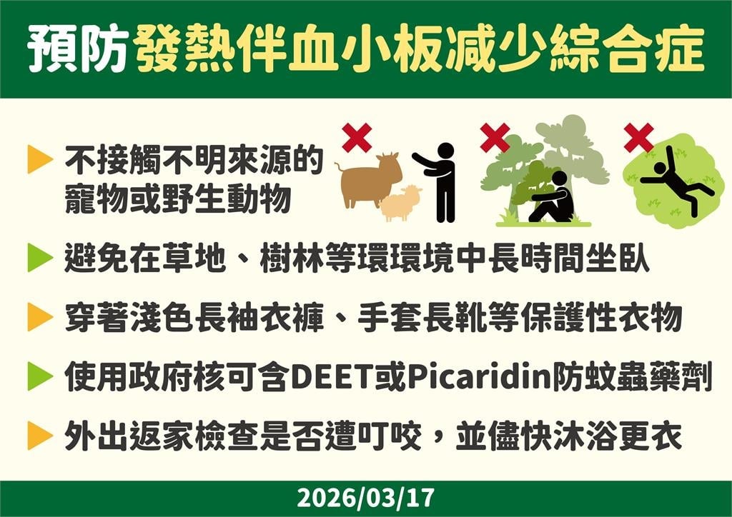 最新／3年來首例SFTS蜱蟲病例！感染源未明　疾管署緊急匡列9人