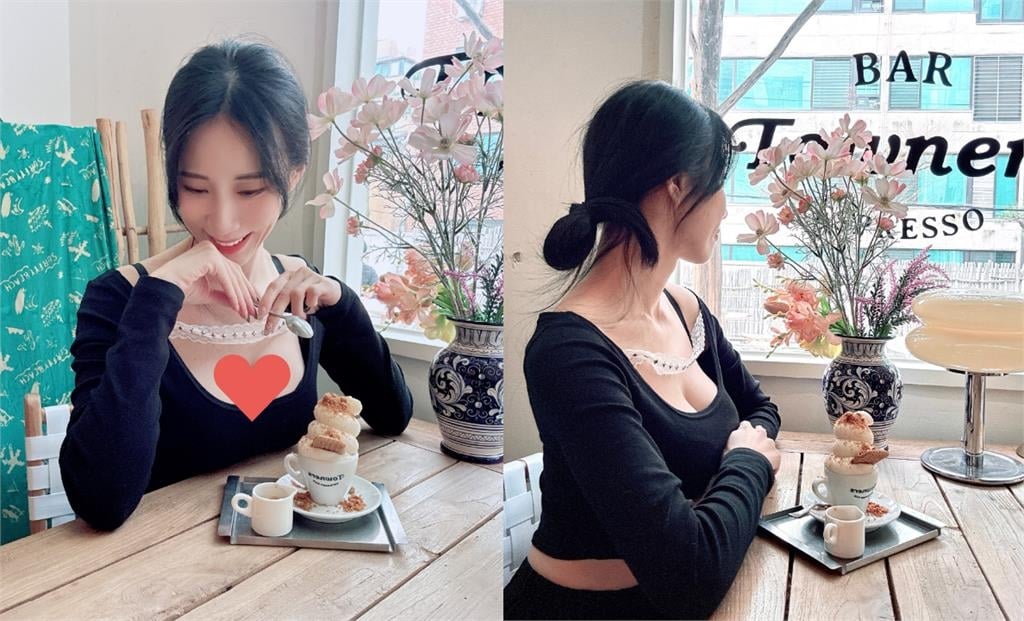 南韓咖啡廳辣妹「好料放桌上」0遮擋！超兇1幕被拍「竟是台灣女星」網看呆