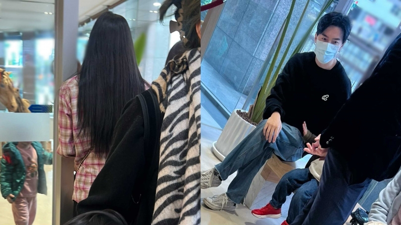 唐禹哲和蘇小軒雖然打扮休閒又戴口罩，但仍相當好認。（圖／讀者提供）