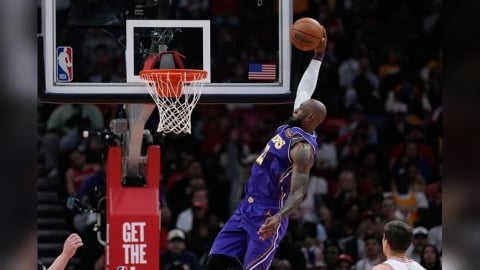 NBA(影)／41歲老詹依然是一尾活龍！灌爆火箭籃框攜手「東七七」率湖人7連勝