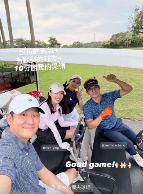 曾馨瑩打高爾夫驚見「1大咖男星陪練」合照曝光！頭上「這1頂」價錢超親民