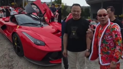 「1.35億馬王」謝老闆尬舞吊車大王！14秒「求救眼神」狂380萬人朝聖