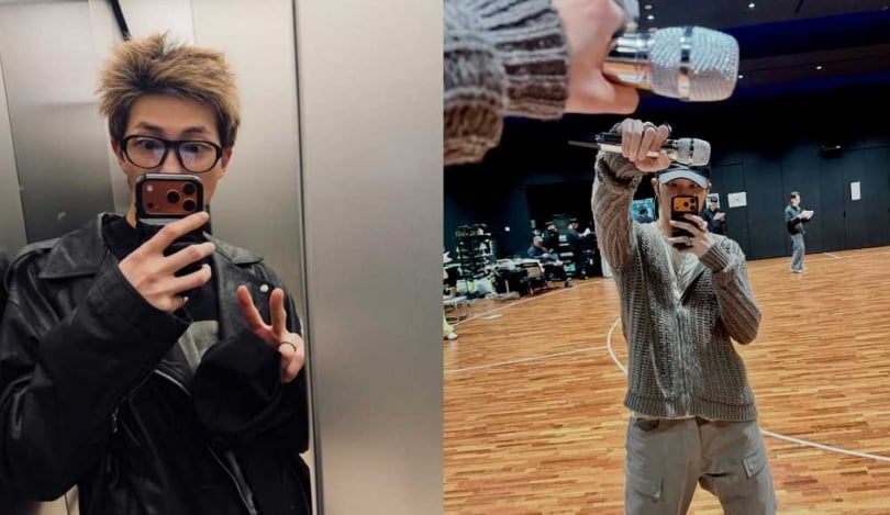 BTS隊長RM被經紀公司BIGHIT MUSIC證實於彩排時扭傷腳踝。（圖／翻攝自RM Instagram）