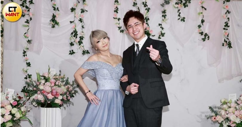 劉瑩瑩替單身的Makiyo「公開徵友」，特別安排帥氣鮮肉葉澤毅擔任伴郎。（圖／蘇聖倫攝）