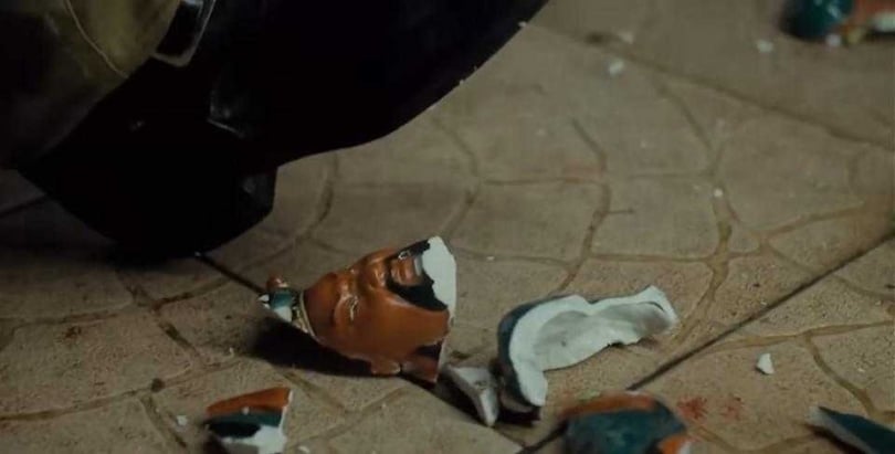 張耀揚澄清「踩關公」傳聞，強調僅為角色演出。（圖／翻攝自電影古惑仔3之隻手遮天畫面）