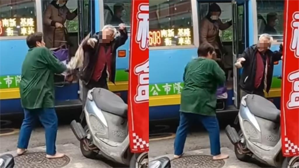 阿公嗆一句「你X小」引爆衝突！阿嬤雨傘狂毆追進超商…店員「超淡定反應」引熱議