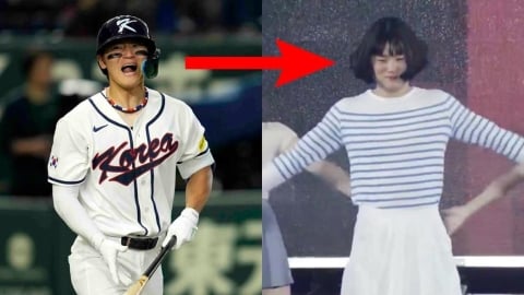 經典賽(影)／南韓強打金倒永女裝唱跳《藍色珊瑚礁》意外在台灣爆紅！本人親自回應了