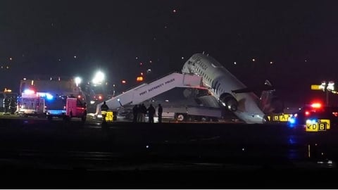 紐約機場重大事故！飛機撞消防車　傳2死70傷全面停飛