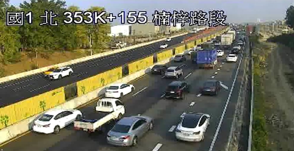 快新聞/上班快改道 !國1北上岡山段「5車追撞」回堵10公里