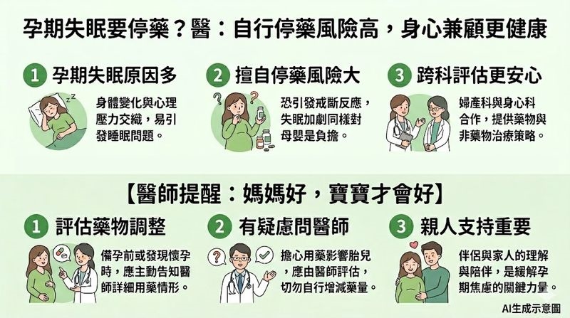 懷孕要馬上停掉安眠藥？醫揭「自行停藥」也有風險　身心兼顧護母嬰健康