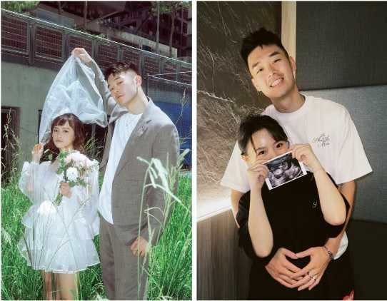 兩人從結婚到宣布懷孕消息，態度都十分大方。（圖／翻攝自王齊麟IG）