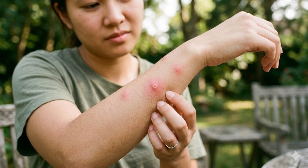 雙腳踝突冒「一圈圈紅疹」不是過敏！醫警告「1恐怖排列」：蟲一路咬出來