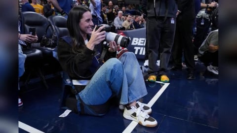 NBA(影)／「女柯瑞」斜槓擔任溜馬主場攝影記者拍帥哥！湖人新一哥也承認是她鐵粉