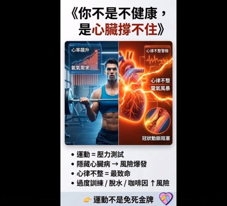 突倒下猝死「健身運動」恐成奪命殺手?重症醫示警4族群:不要硬撐