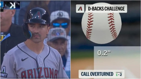 MLB(影)／只差0.5公分！卡仔鷹眼「確信拍頭」挑戰成功　對決山本由伸逃過三振