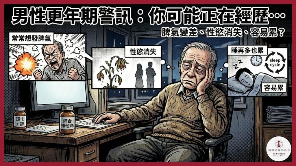 男性更年期不只是疲勞：睪固酮下降可能牽動代謝與骨骼健康