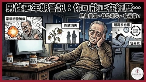 男性更年期不只是疲勞：睪固酮下降可能牽動代謝與骨骼健康