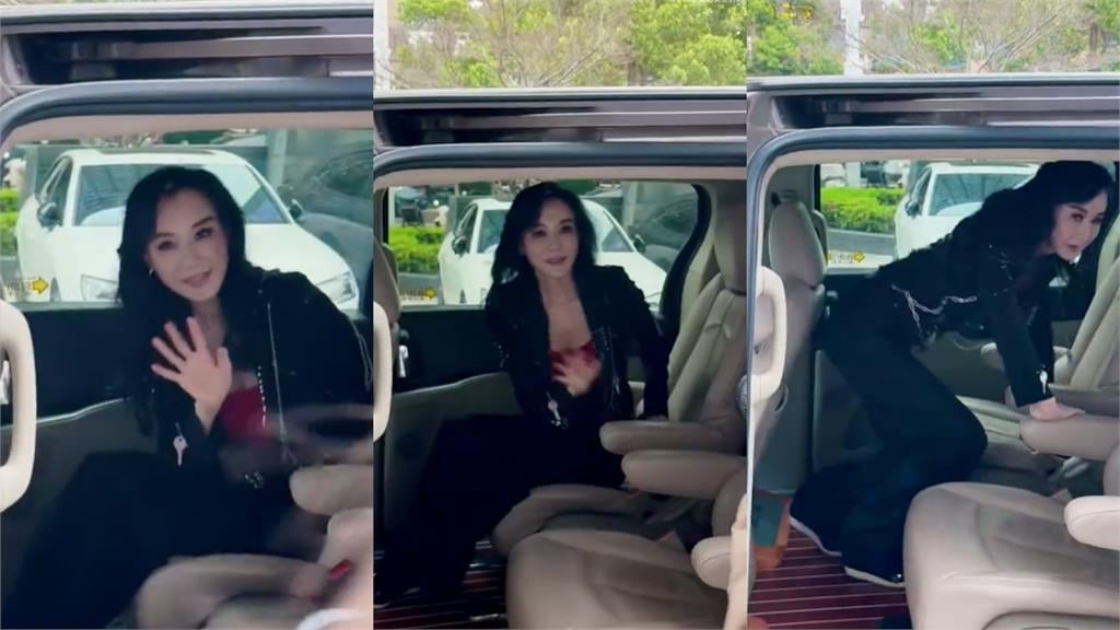 蕭薔衝中國「彎腰搭車」57歲狀態太狂！「猛寵粉太大方」網震撼：香噴噴