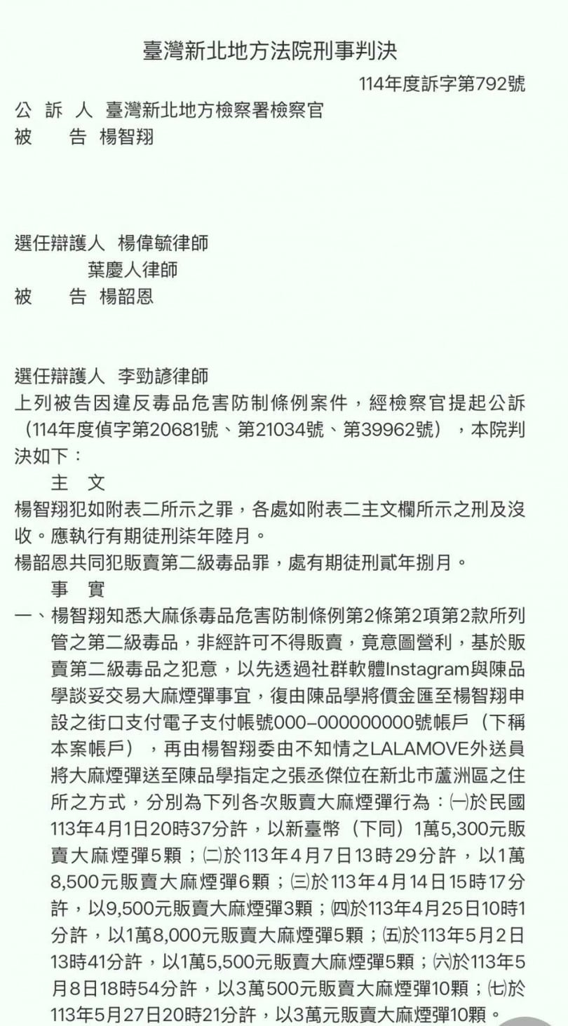 Gambler一審被判有期徒刑7年6個月。（圖／翻攝自Gambler IG）