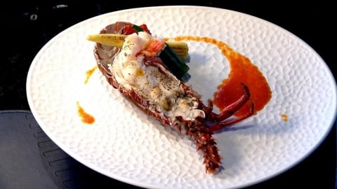 頂級鐵板燒餐廳帝王蟹腳結合油子醋　品嘗春天清新滋味