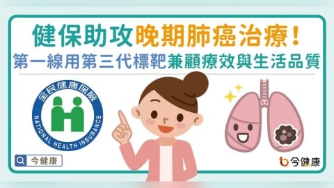 健保助攻晚期肺癌治療　第一線使用第三代標靶兼顧療效與生活品質