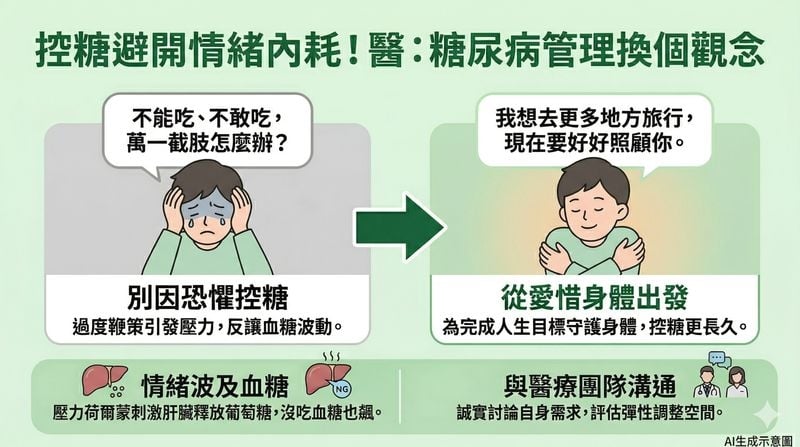 控糖困難「陷情緒內耗」反釀惡循環！醫：糖尿病管理1觀念要先改
