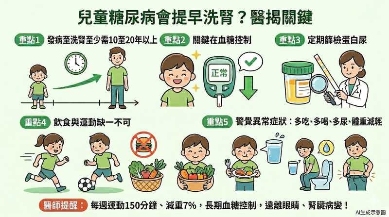 兒糖病2／兒童糖尿病會提早洗腎？醫揭關鍵：至少10至20年以上