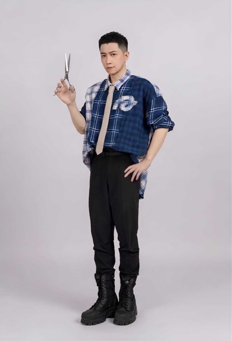 阿信嘗試新髮型。（圖／翻攝臉書／五月天阿信）