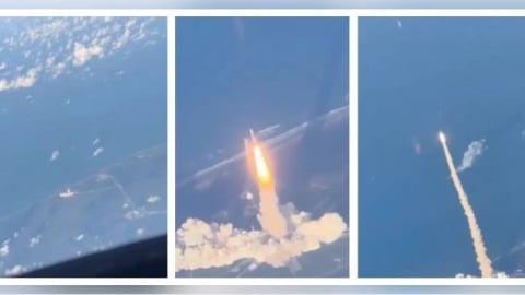 機窗外就是火箭！阿提米絲2號升空　「上帝視角」瘋傳