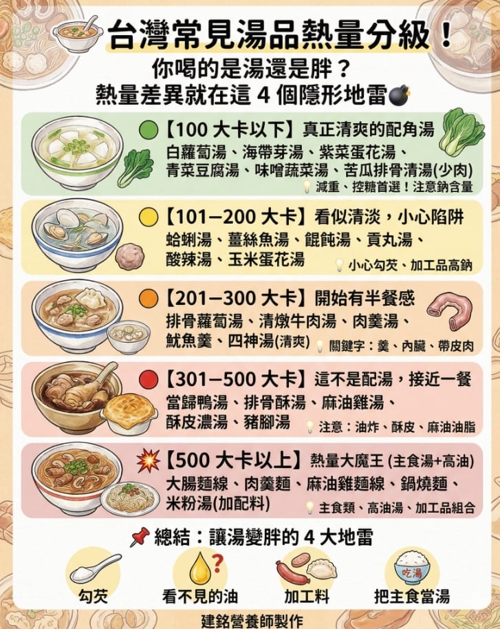 小吃攤必點熱門湯品熱量竟然都超高？營養師揭4大地雷讓你越喝越胖