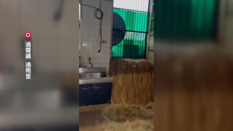 暴雨！苗栗通霄、後龍水成汪洋　永貞宮「香爐泡水」、廟方：從未遇過