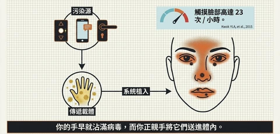 黃軒揭：你平均1小時摸臉20次，竟是B型流感入侵台灣的致命弱點！