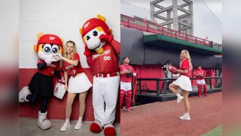 「費嫂」Hanna首登台開球 點名鼎泰豐+珍奶、讚台式應援超震撼