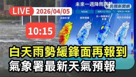 LIVE/降雨趨緩!鋒面下週再報到 氣象署說明最新天氣