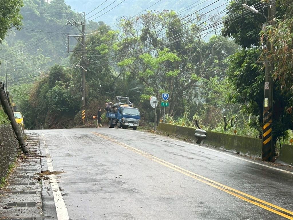快新聞／豪雨成災！台8線東勢段路樹、電桿倒塌　交通一度受阻