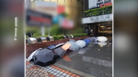 芒果醬9週年巡演開跑！粉絲「傘陣」守候牛排館成奇觀