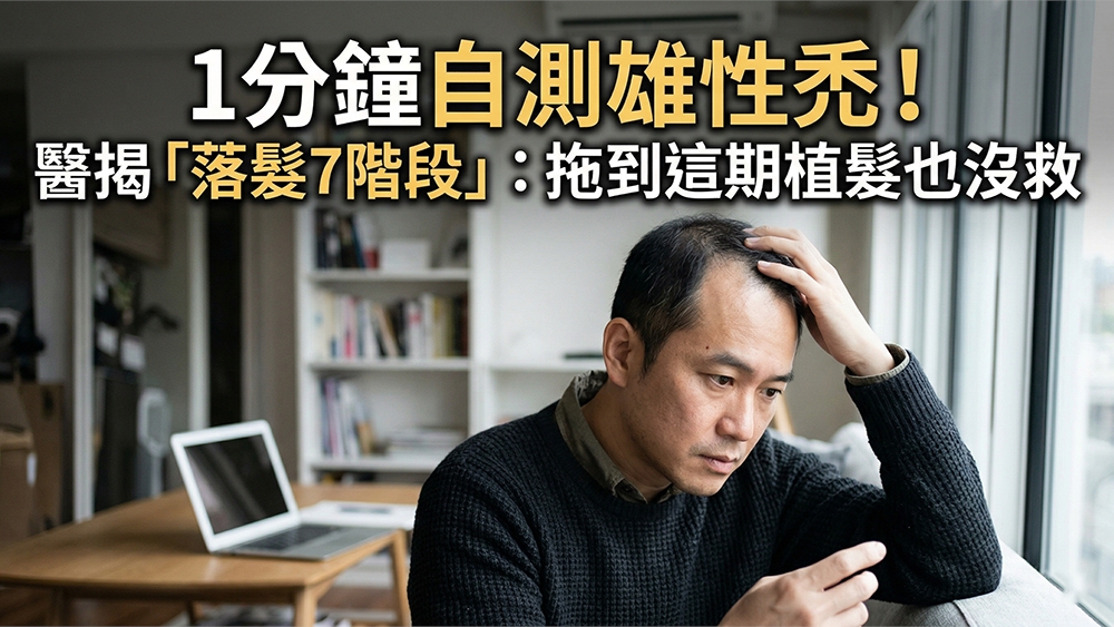 雄性禿分期如何判斷?醫師解析常見落髮階段與評估重點