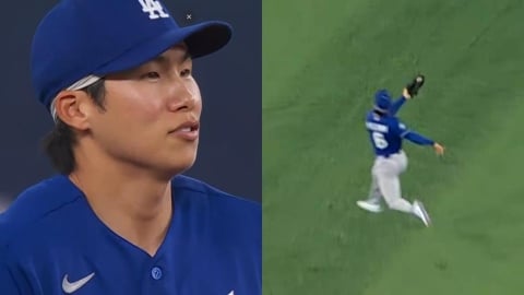 MLB(影)／「逆向跑、馬力歐跳」反手接殺！道奇金慧成展開「守備海」全網驚嘆