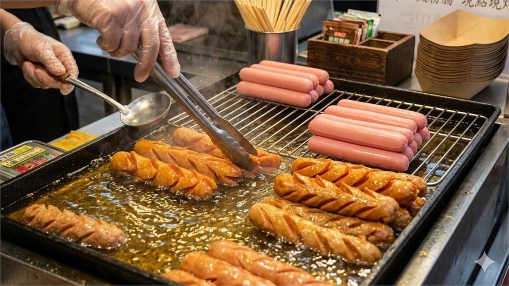 「澱粉腸」登台灣夜市惹議!60元「盤子價」中國網搖頭:大腸包小腸不香嗎?
