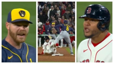 MLB(影)／被丟觸身球超不爽雙方互嗆！紅襪重砲「報復性」滑壘開鏟游擊手險釀衝突