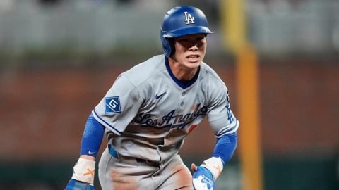 MLB(影)／金慧成臨時頂替羅哈斯先發　二壘安打、跑回2分持續為道奇建功